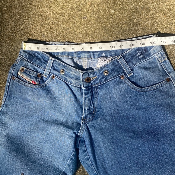 Diesel Only The Brave Jeans, red zipper on the pockets, & the side of the legs. - Picture 3 of 9
